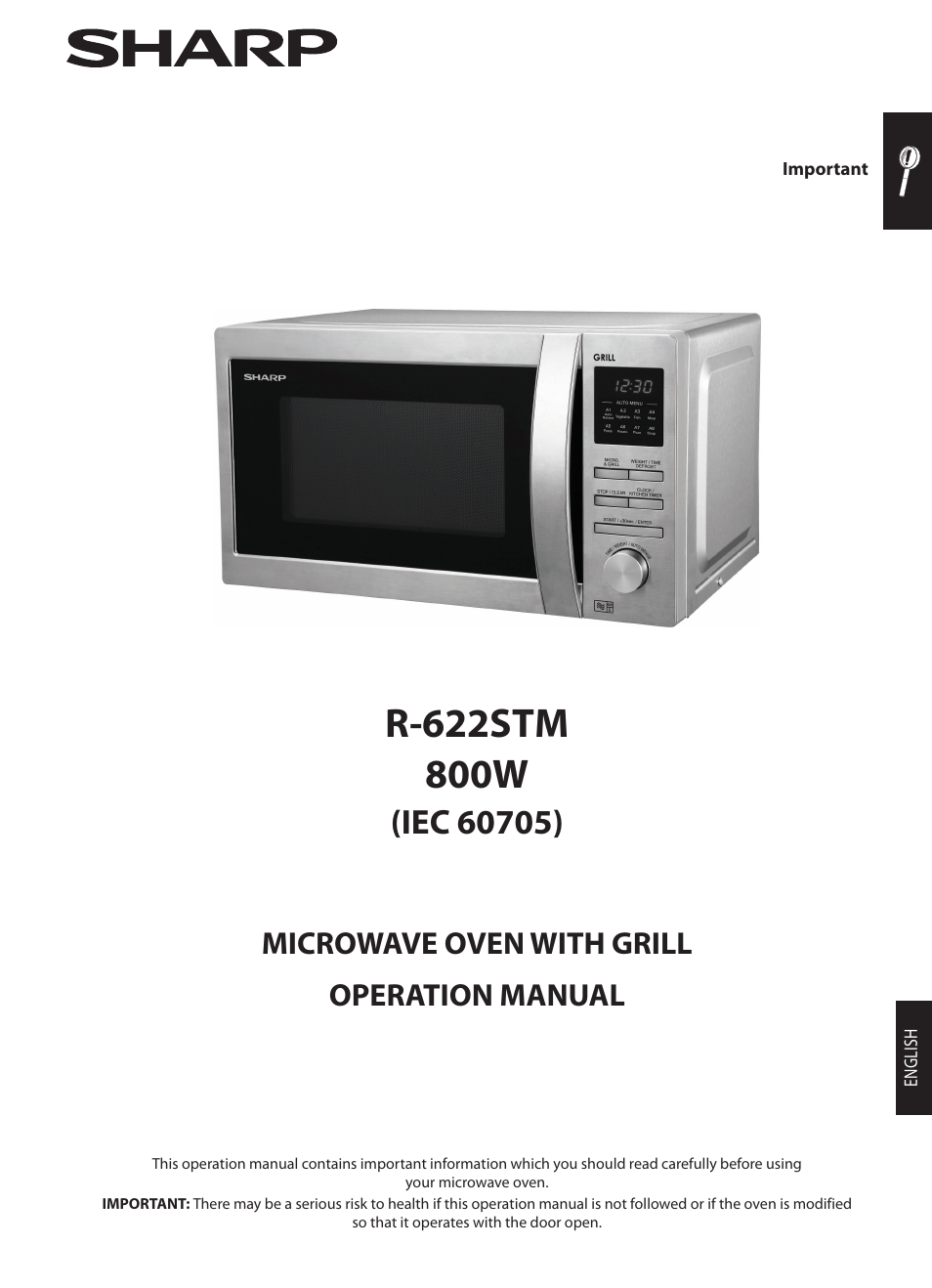 Sharp R-622STM User Manual | 20 pages