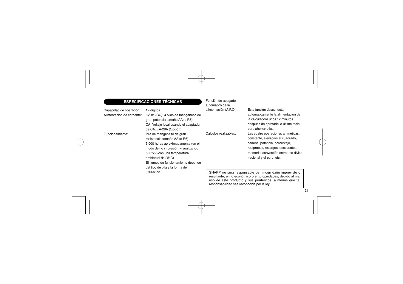 Sharp EL-1611E User Manual | Page 23 / 48