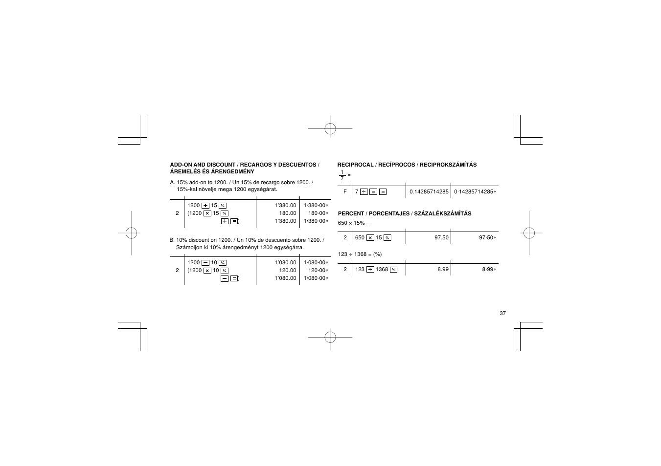 Sharp EL-1611E User Manual | Page 39 / 48