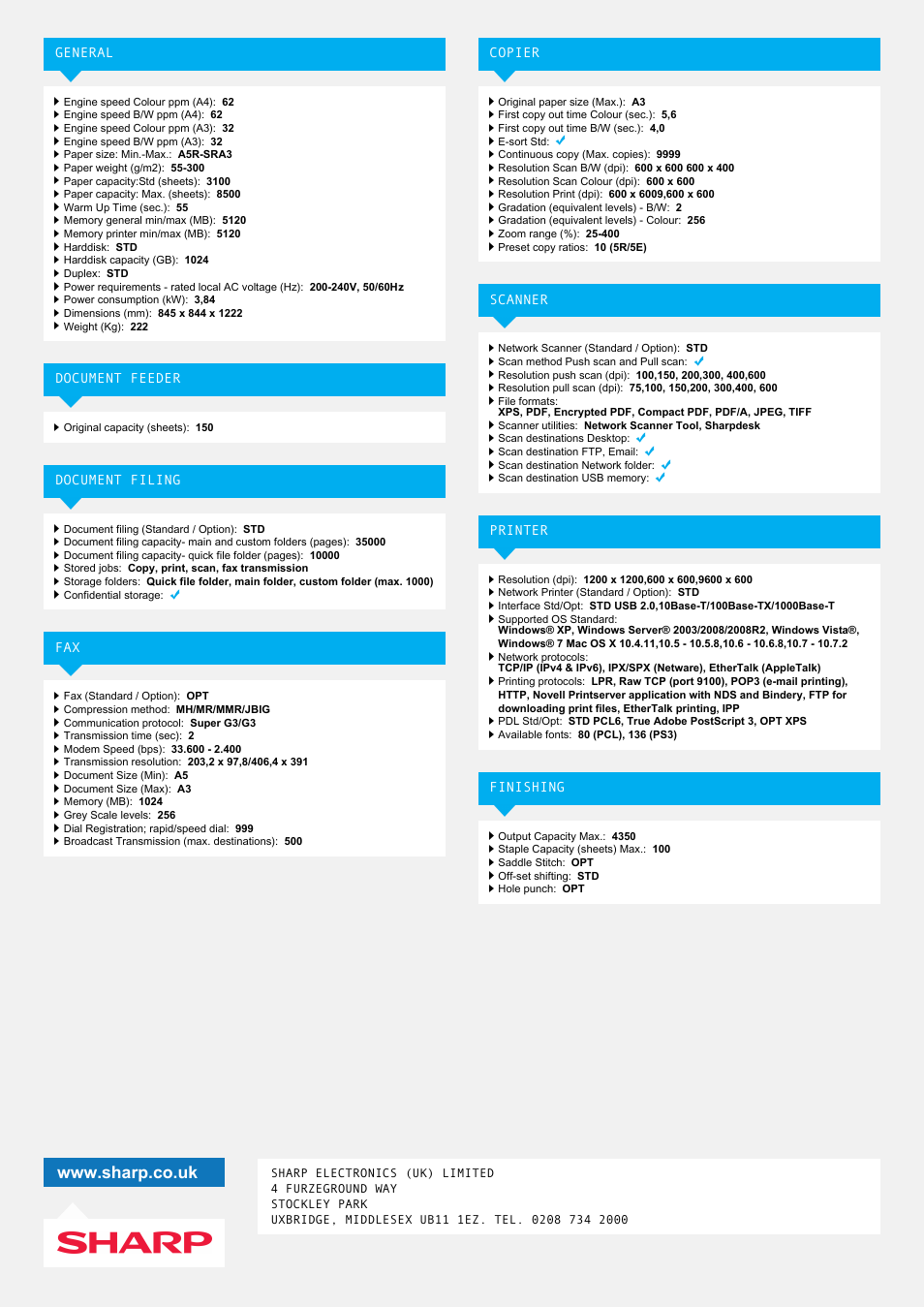 Sharp MX-6240N User Manual | Page 2 / 2