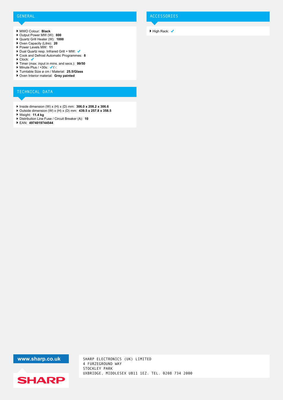 Sharp R662KM User Manual | Page 2 / 2