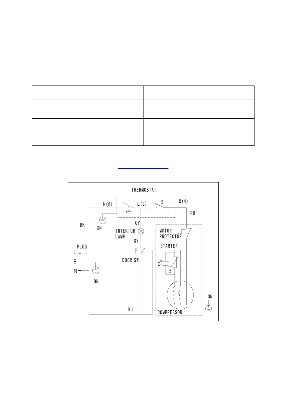 Service for your appliance, Wiring diagram | Avanti REFRIDGERATOR-FREEZER RA3101BT User Manual | Page 12 / 20