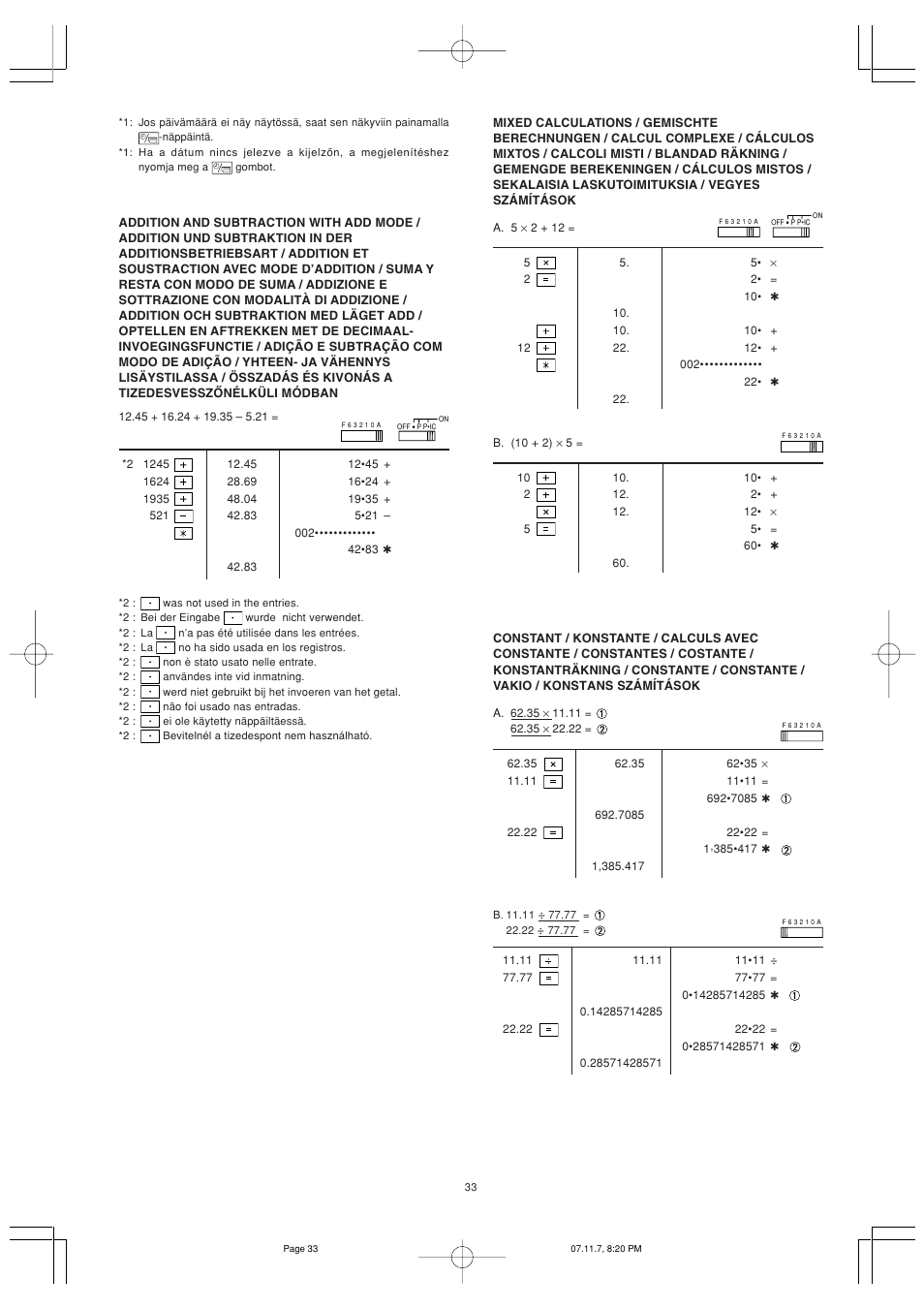 Sharp EL-2901PIII User Manual | Page 35 / 44