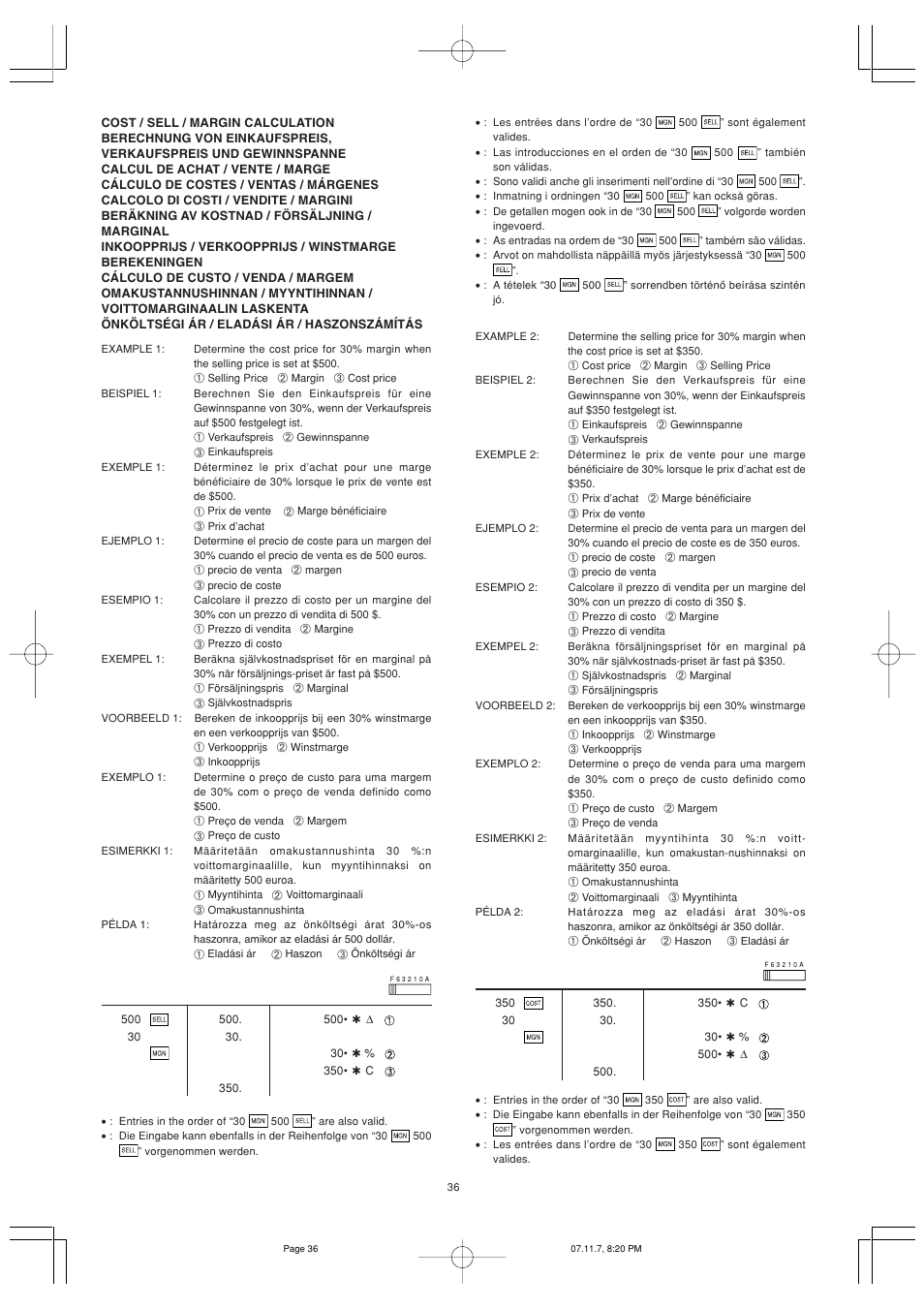 Sharp EL-2901PIII User Manual | Page 38 / 44