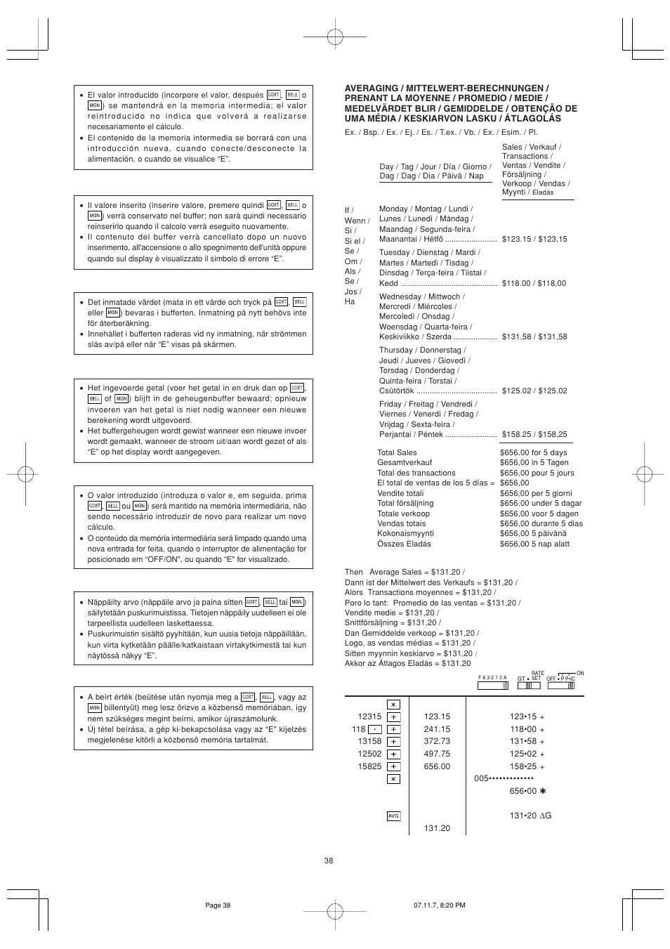 Sharp EL-2901PIII User Manual | Page 40 / 44