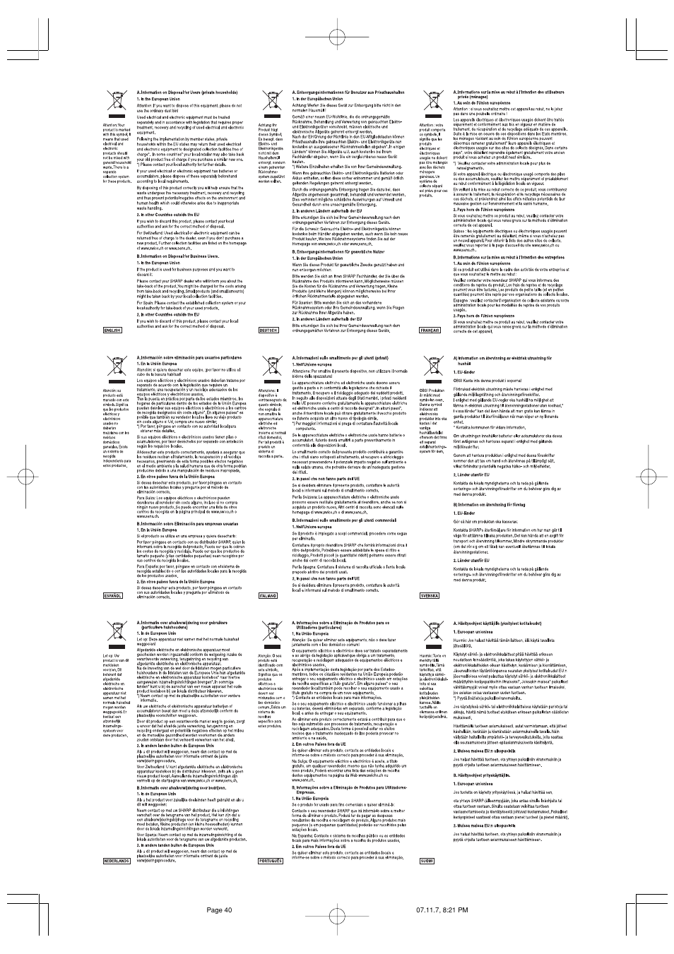 Sharp EL-2901PIII User Manual | Page 42 / 44