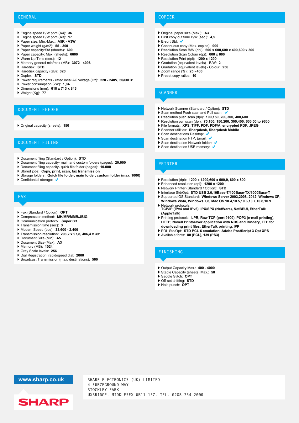 Sharp MX-M365N User Manual | Page 2 / 2