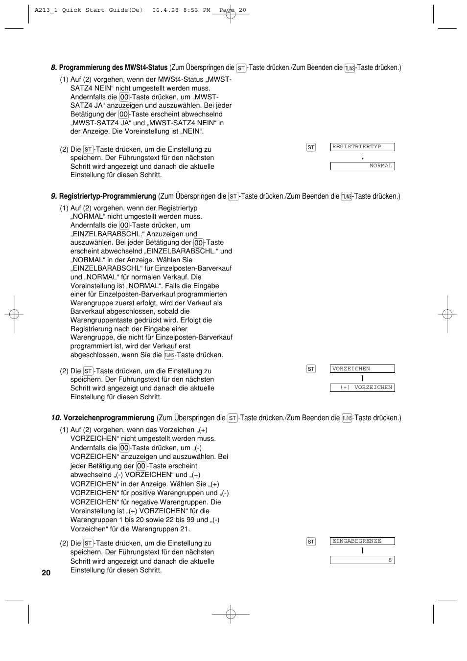 Sharp XE-A213 User Manual | Page 118 / 484