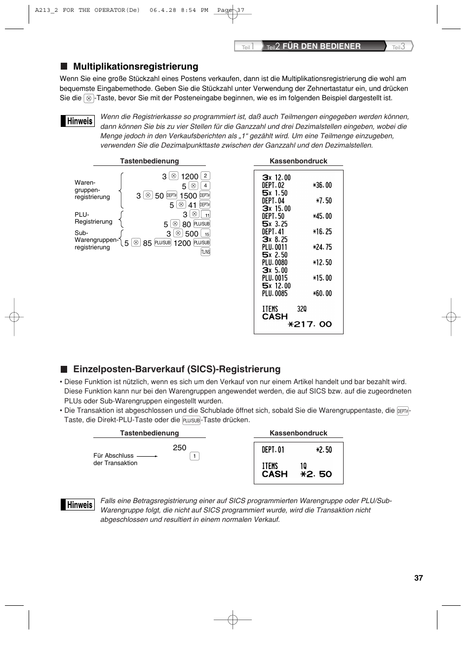 Sharp XE-A213 User Manual | Page 135 / 484