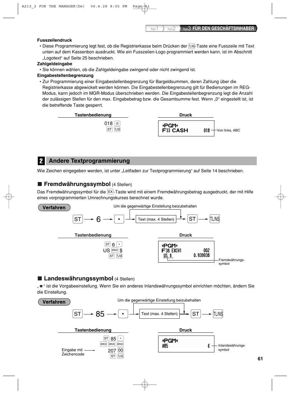 Sharp XE-A213 User Manual | Page 159 / 484