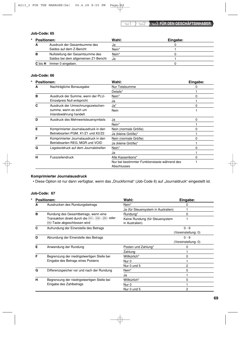 Für den geschäftsinhaber | Sharp XE-A213 User Manual | Page 167 / 484