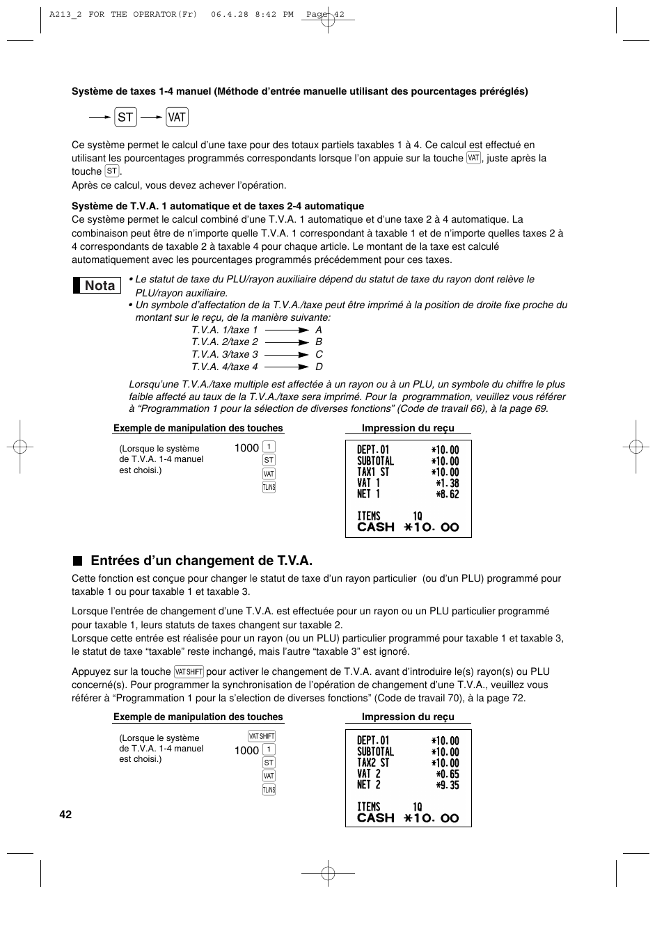 S t a | Sharp XE-A213 User Manual | Page 236 / 484