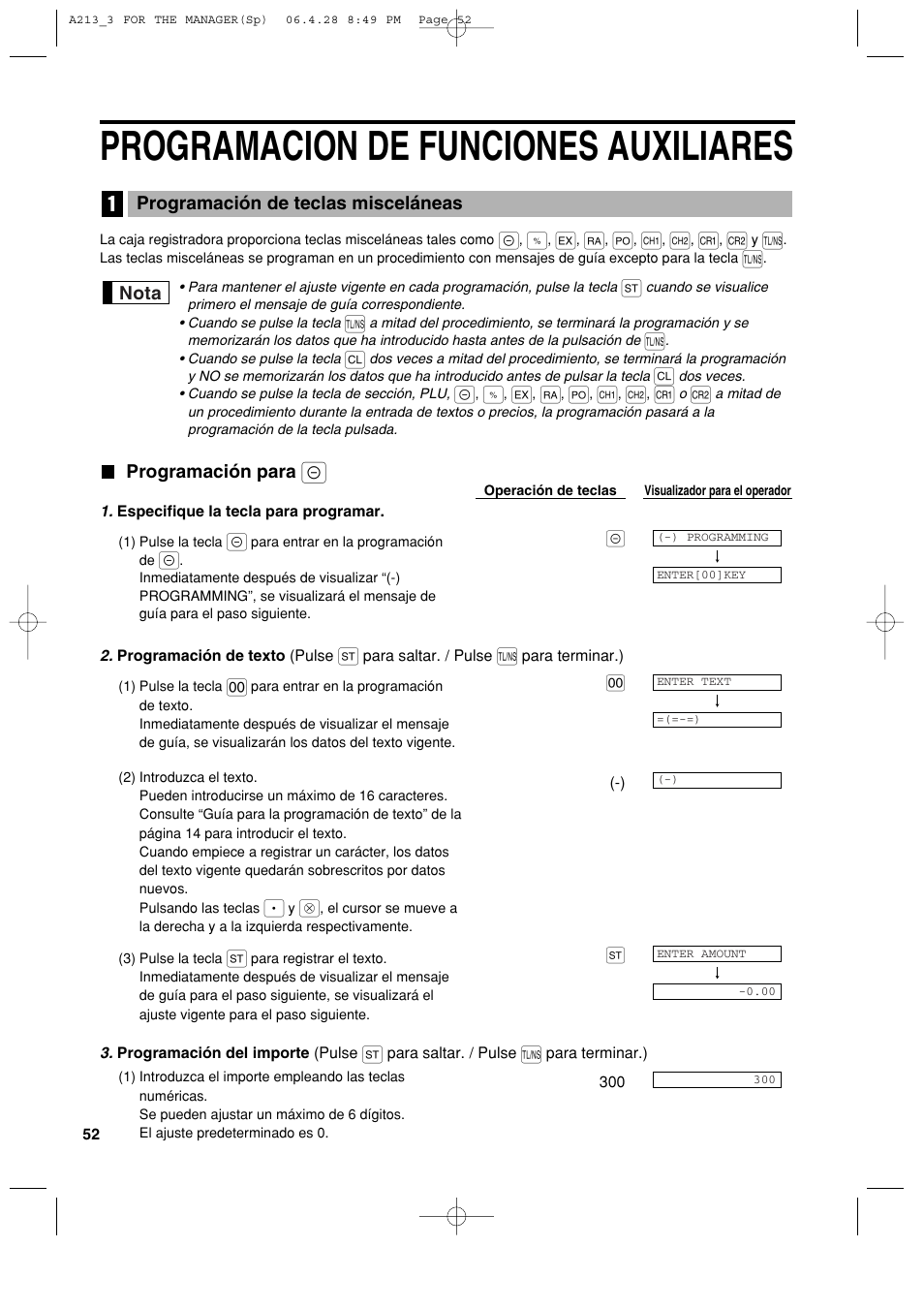 Programacion de funciones auxiliares | Sharp XE-A213 User Manual | Page 342 / 484