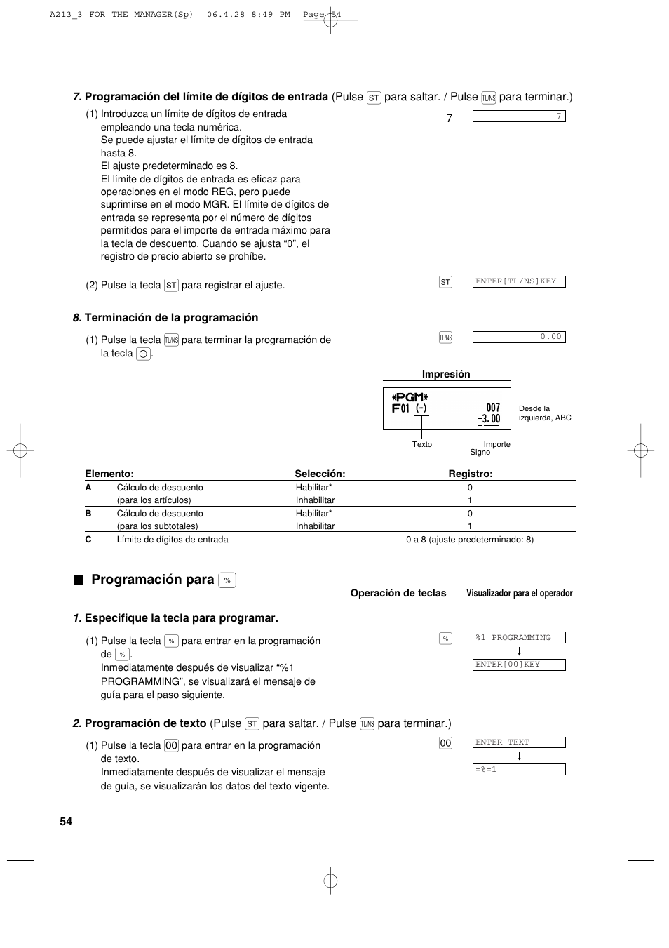 Programación para | Sharp XE-A213 User Manual | Page 344 / 484