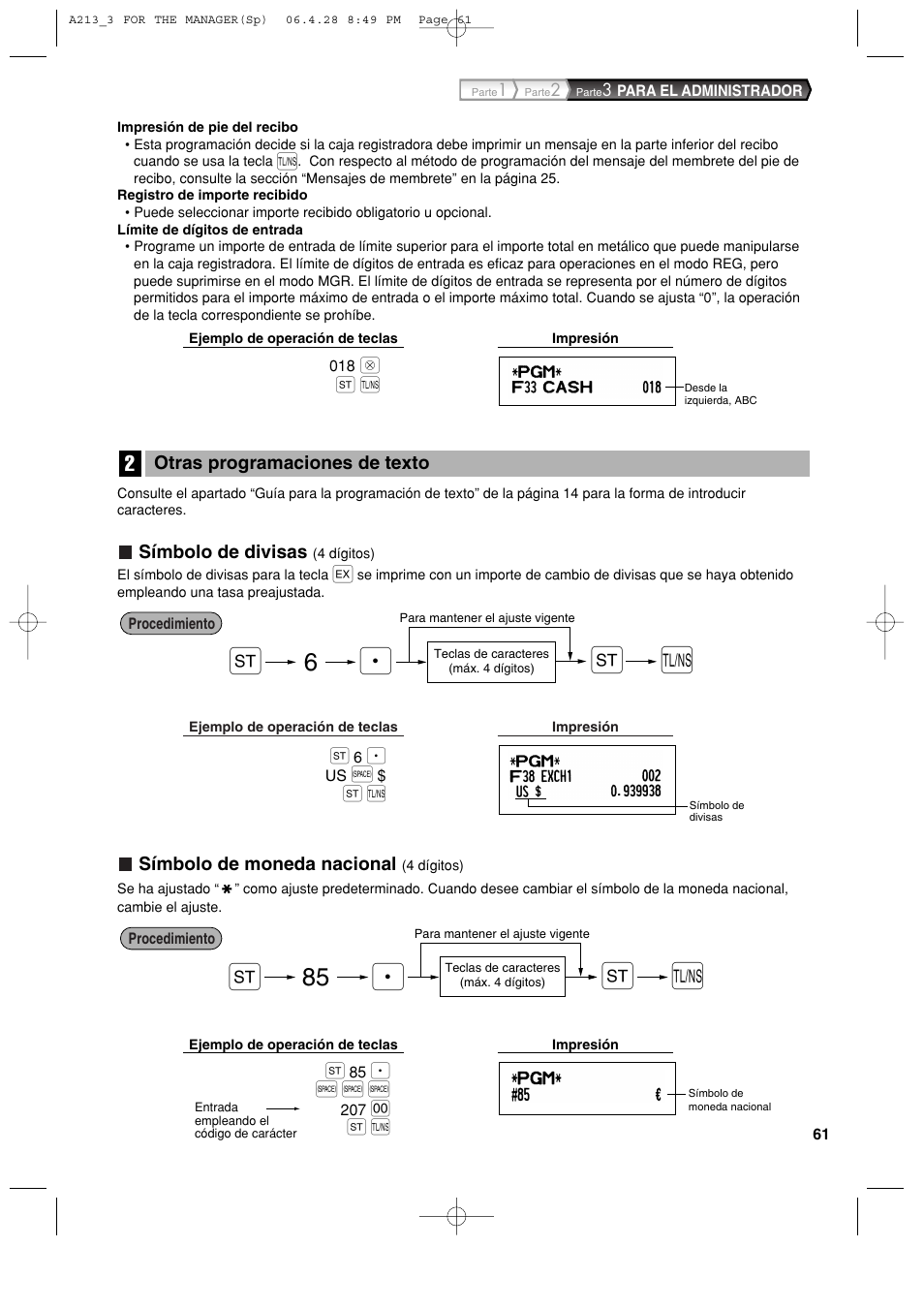 Sharp XE-A213 User Manual | Page 351 / 484