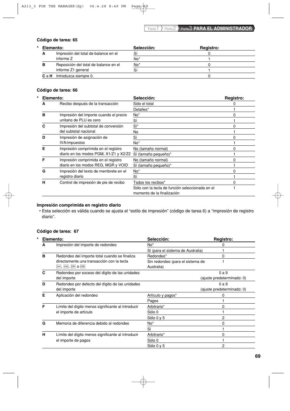 Para el administrador | Sharp XE-A213 User Manual | Page 359 / 484