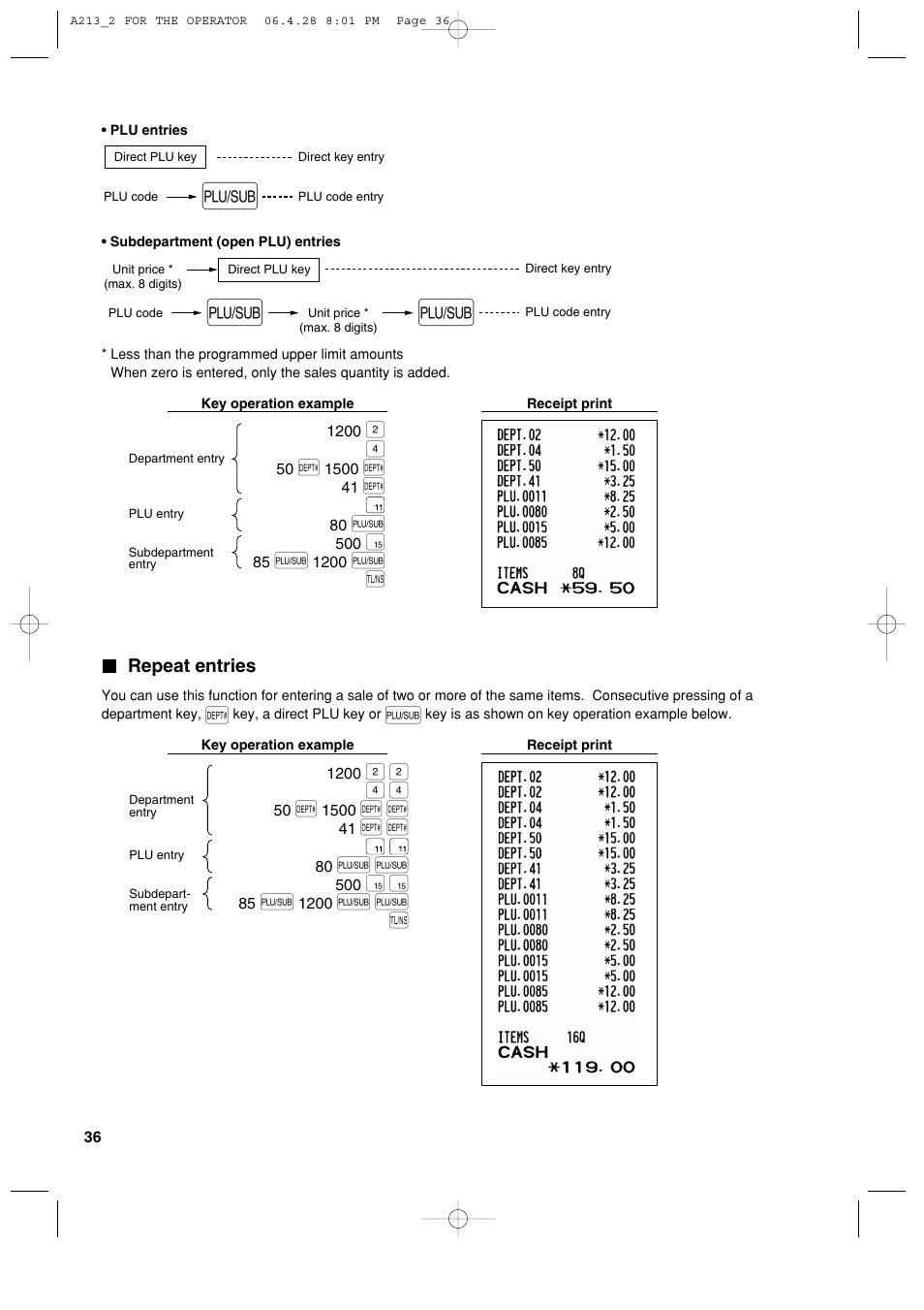 Sharp XE-A213 User Manual | Page 38 / 484