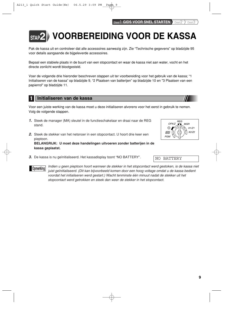 Voorbereiding voor de kassa, Stap | Sharp XE-A213 User Manual | Page 395 / 484