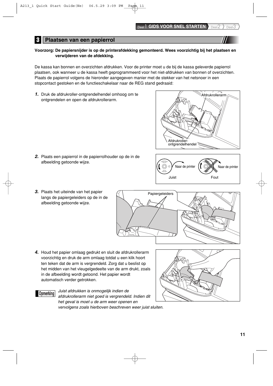 Plaatsen van een papierrol | Sharp XE-A213 User Manual | Page 397 / 484