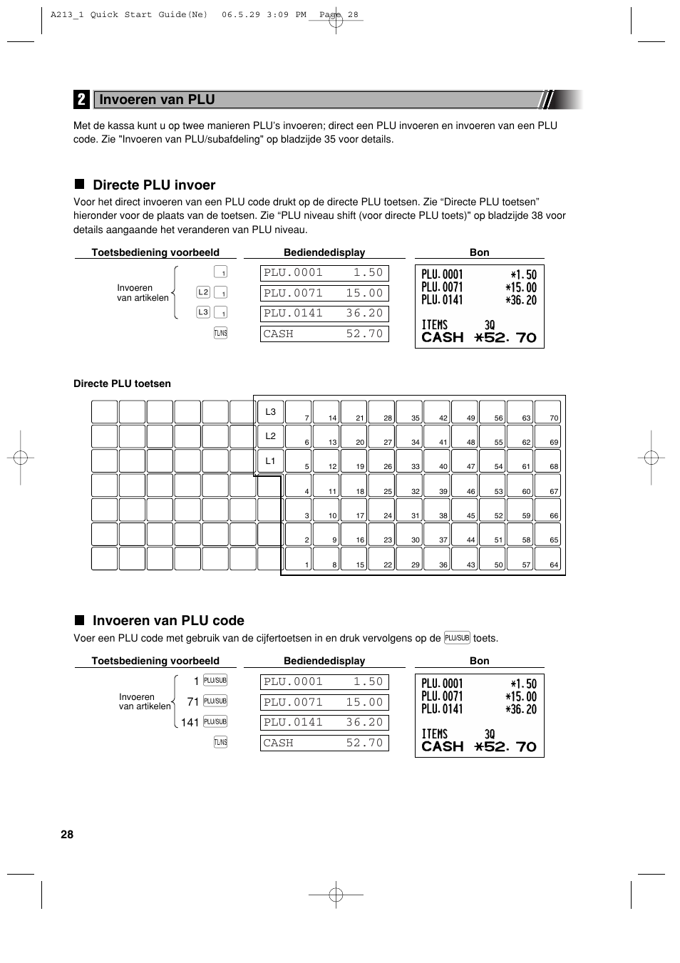 Directe plu invoer, Invoeren van plu code, Invoeren van plu | Sharp XE-A213 User Manual | Page 414 / 484