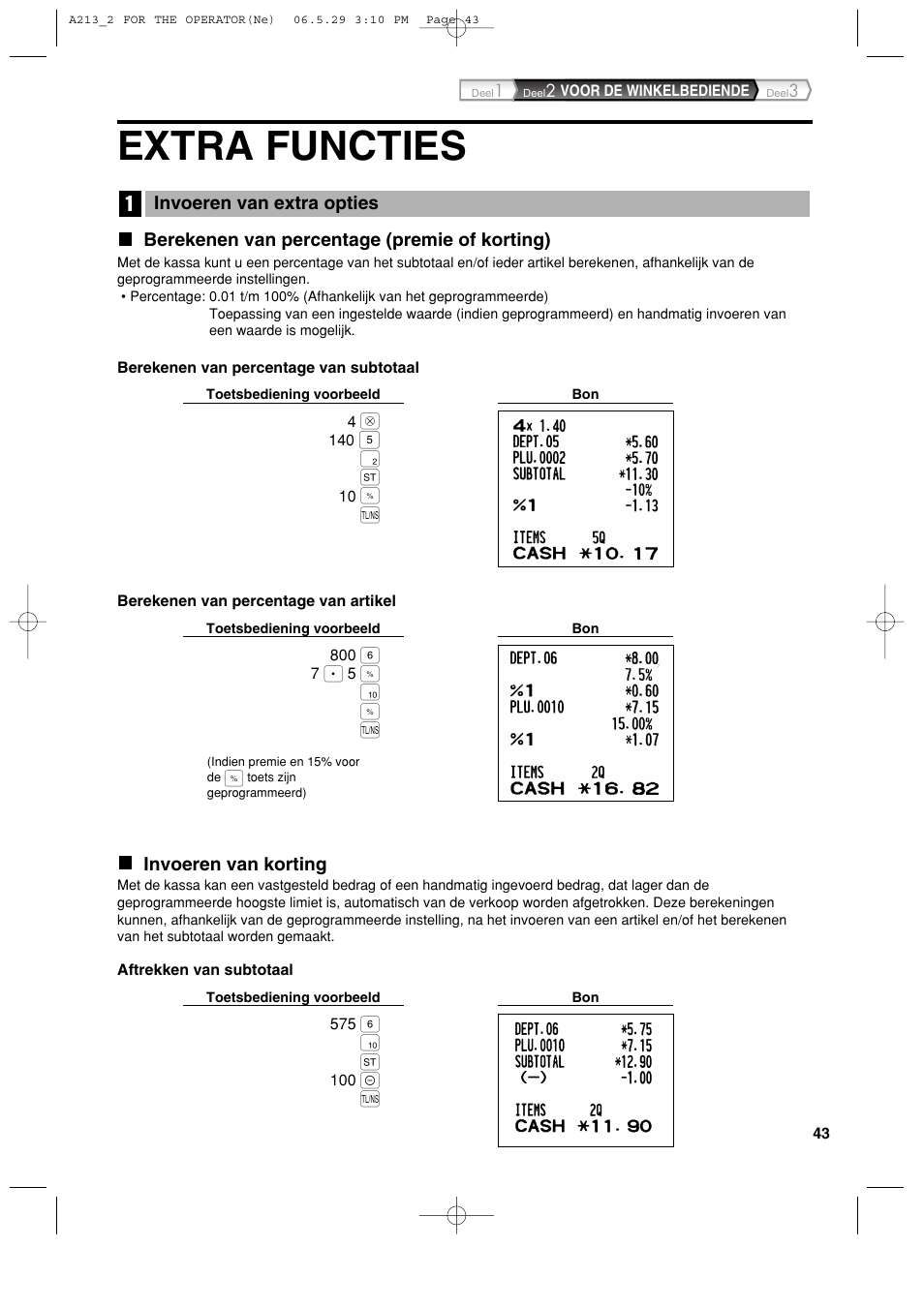 Extra functies | Sharp XE-A213 User Manual | Page 429 / 484