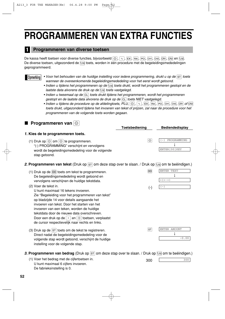 Programmeren van extra functies | Sharp XE-A213 User Manual | Page 438 / 484