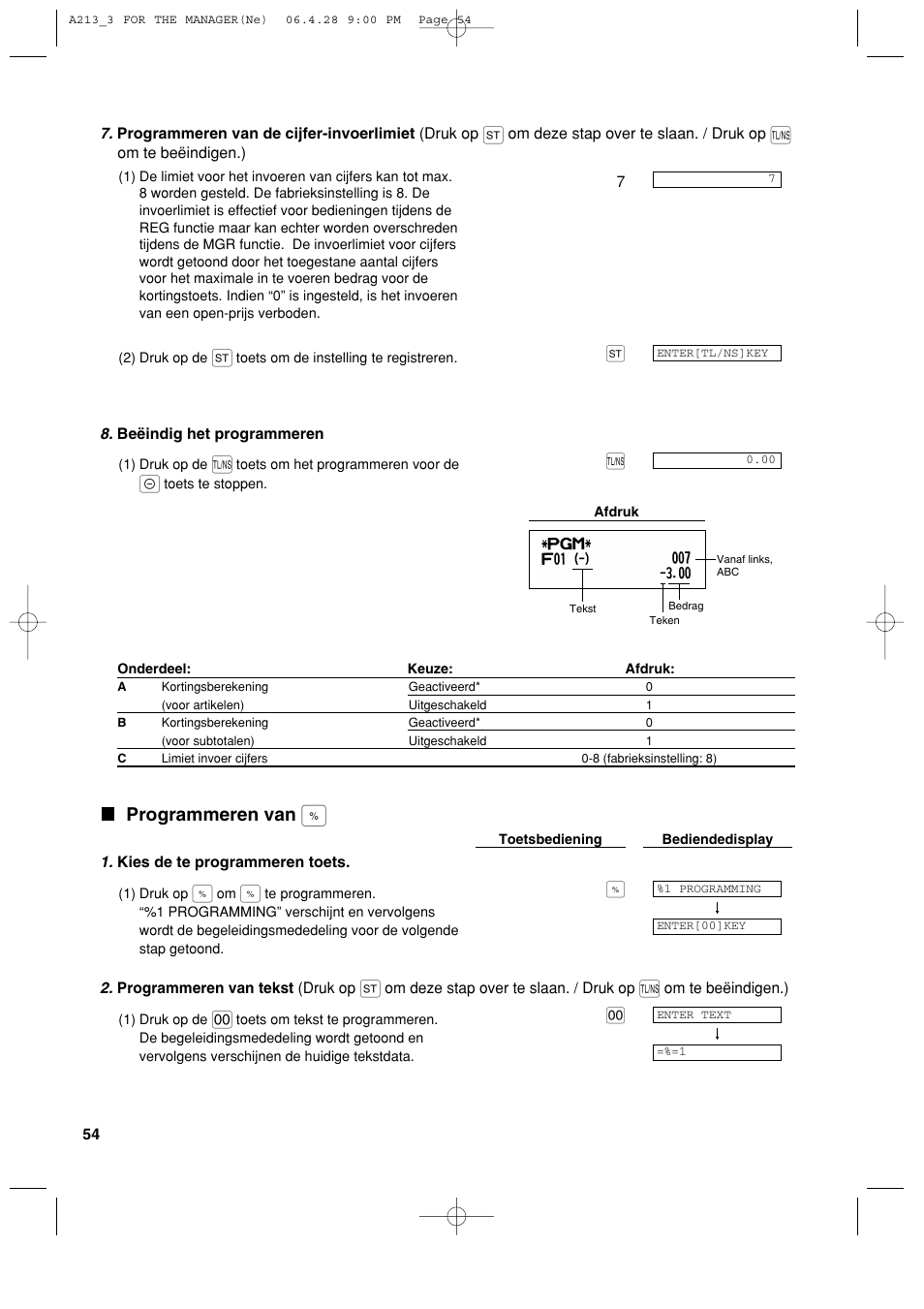 Programmeren van | Sharp XE-A213 User Manual | Page 440 / 484