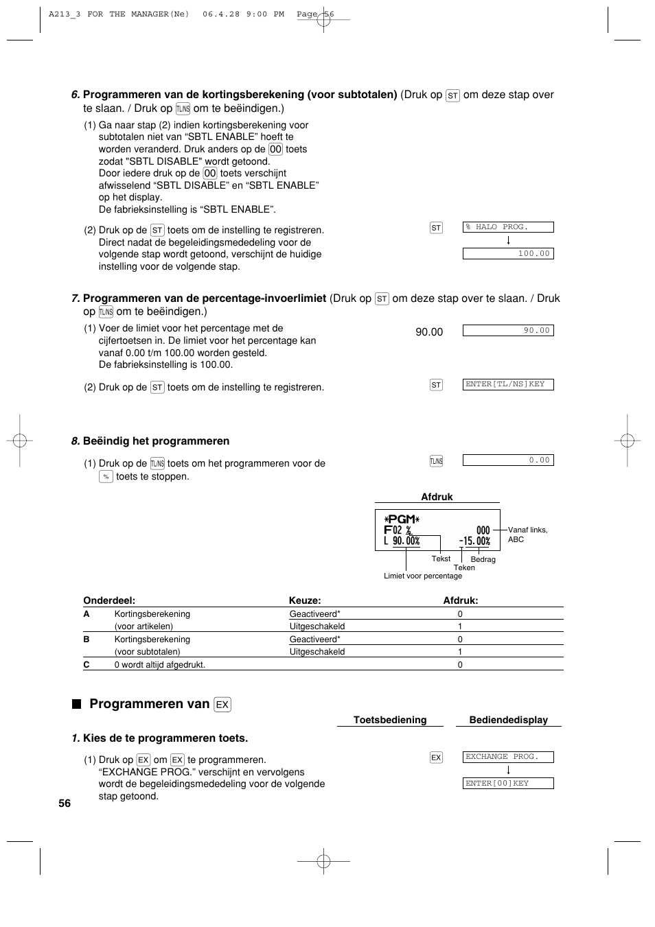 Programmeren van | Sharp XE-A213 User Manual | Page 442 / 484