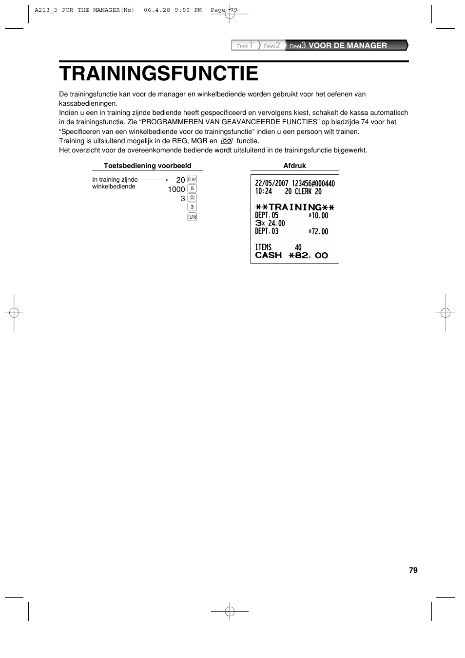 Trainingsfunctie | Sharp XE-A213 User Manual | Page 465 / 484