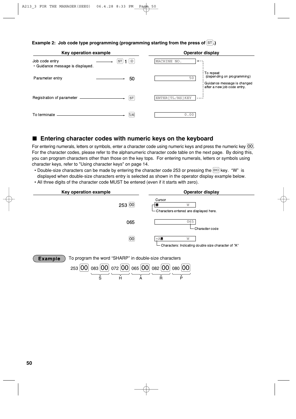 Sharp XE-A213 User Manual | Page 52 / 484