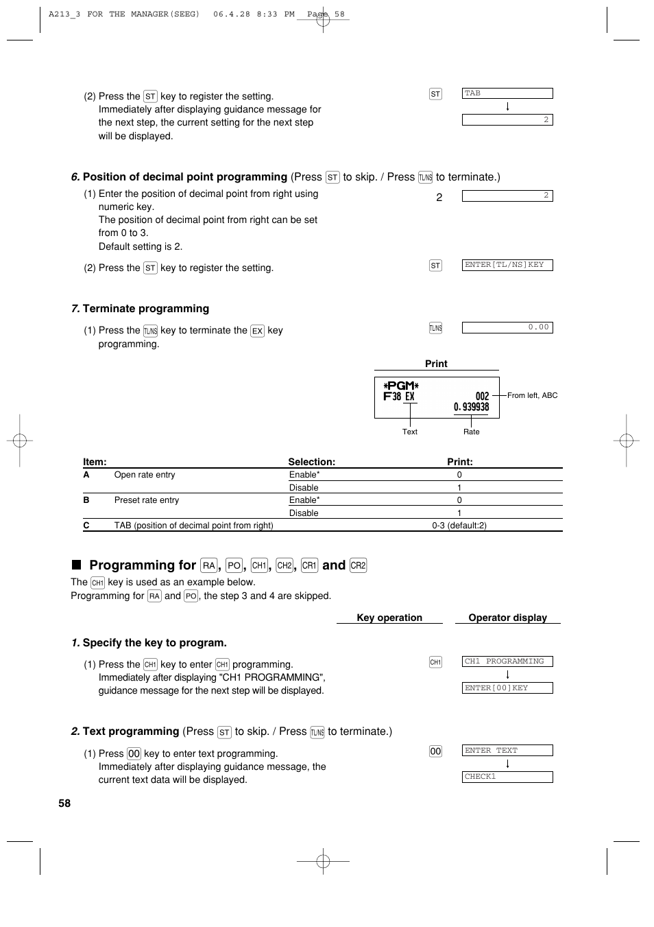 Sharp XE-A213 User Manual | Page 60 / 484