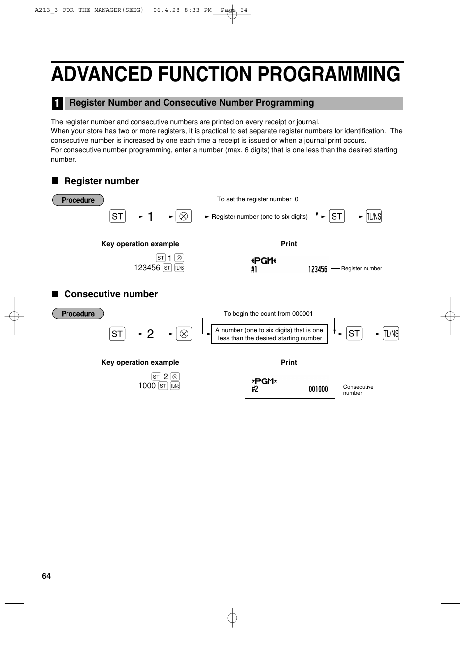 Advanced function programming | Sharp XE-A213 User Manual | Page 66 / 484