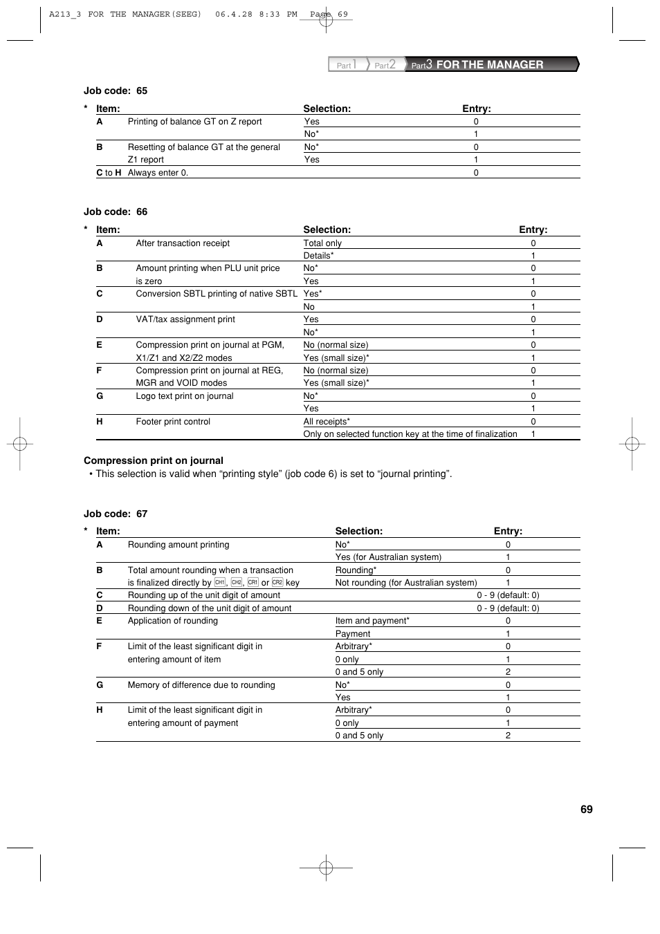 For the manager | Sharp XE-A213 User Manual | Page 71 / 484