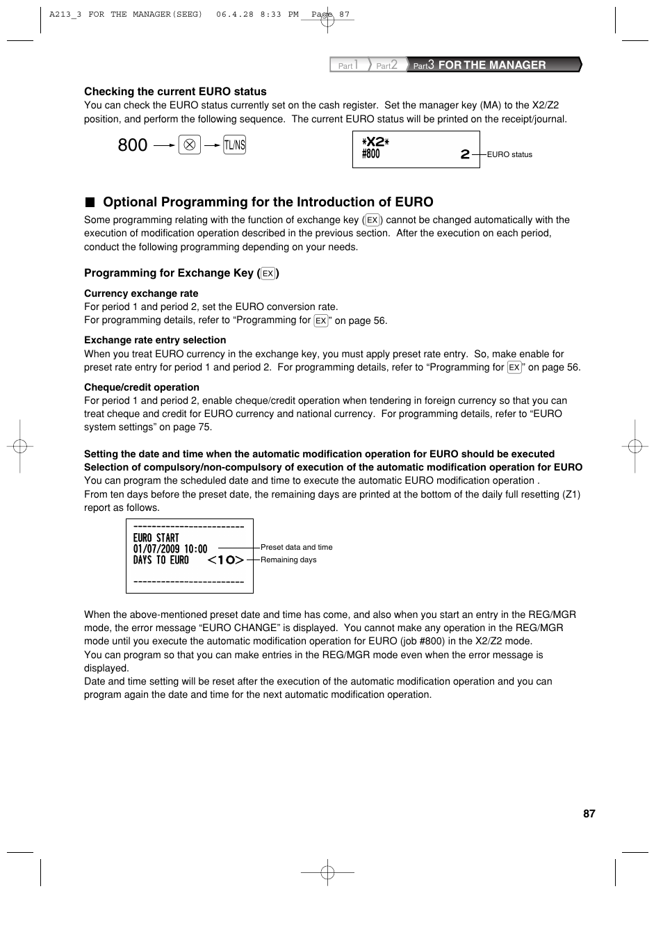 Sharp XE-A213 User Manual | Page 89 / 484