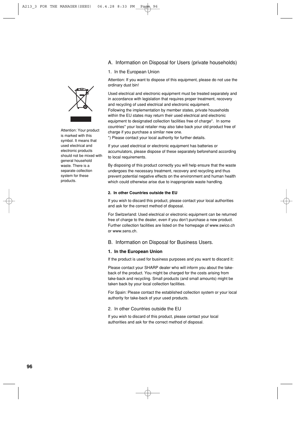 Sharp XE-A213 User Manual | Page 98 / 484