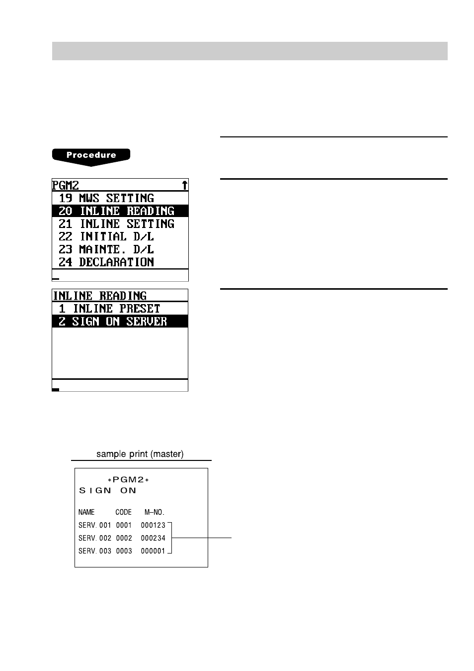 Server sign-on report | Sharp UP-600 User Manual | Page 10 / 61