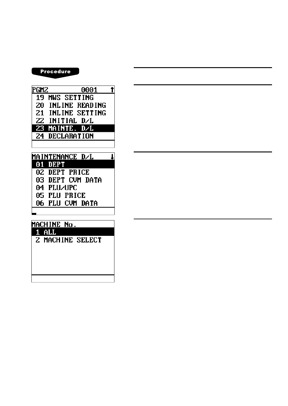 2) maintenance downloading, Programming for the remote printer | Sharp UP-600 User Manual | Page 36 / 61