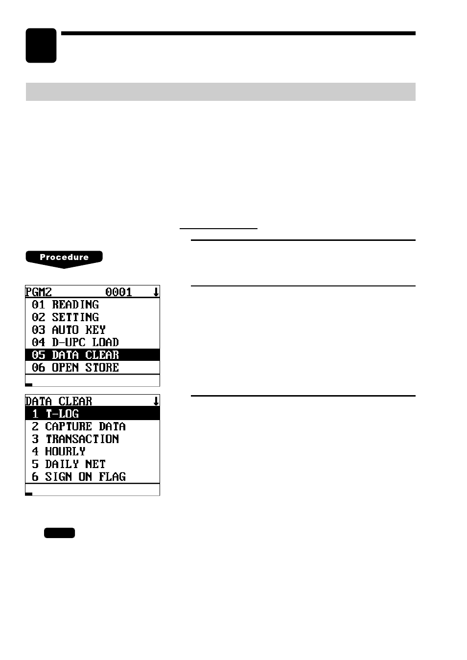 5 error recovery, Data clear operation, Error recovery | Sharp UP-600 User Manual | Page 55 / 61