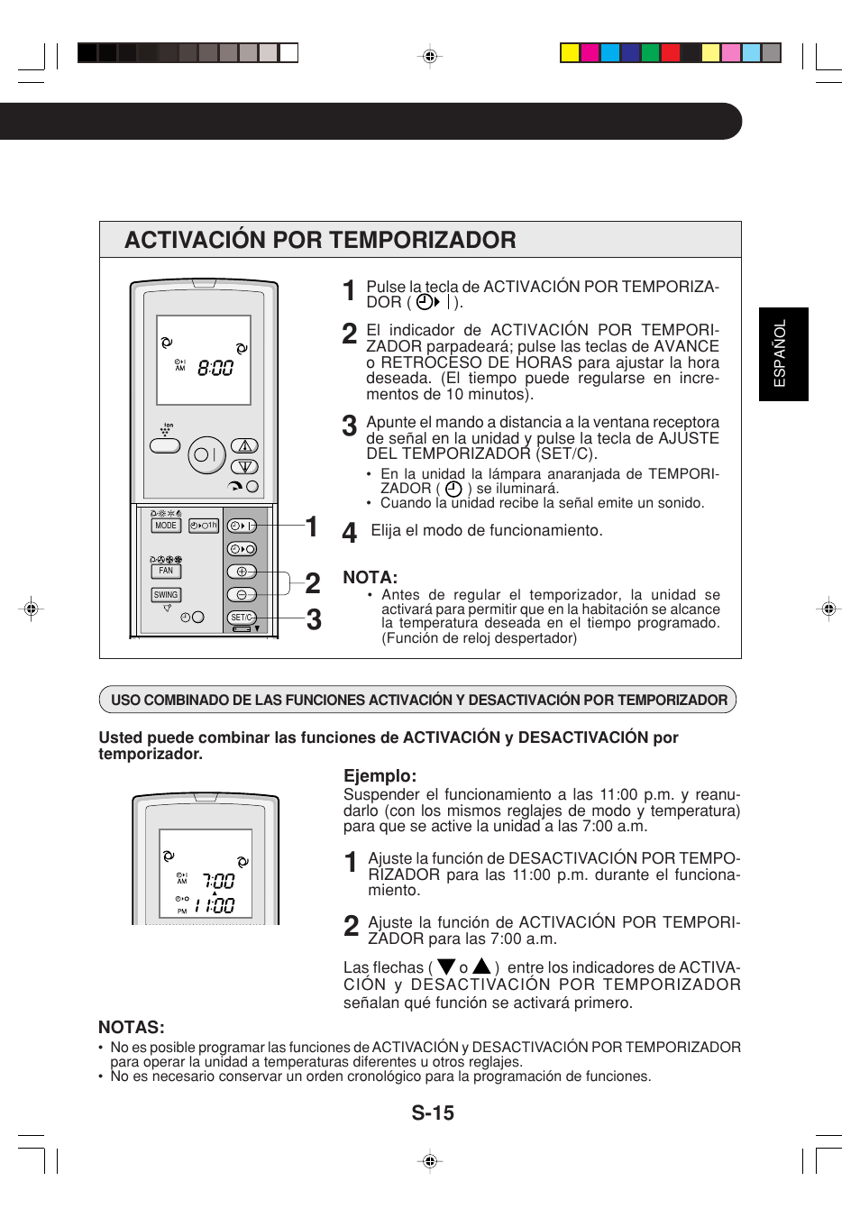 Activación por temporizador | Sharp GS-XP12FGR - GU-X12FGR User Manual | Page 39 / 136