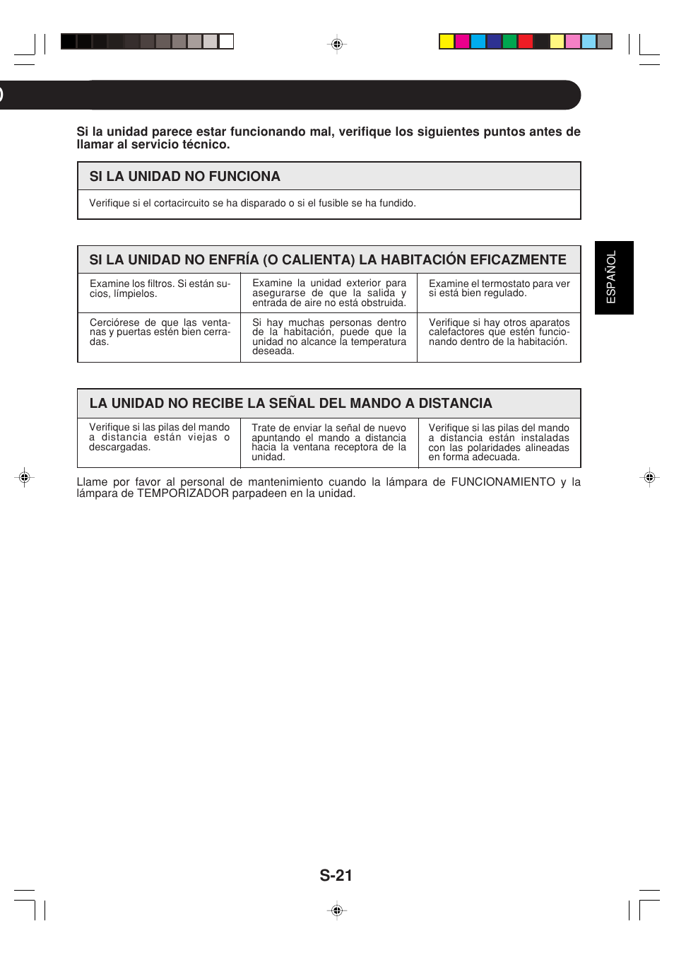 S-21 | Sharp GS-XP12FGR - GU-X12FGR User Manual | Page 45 / 136