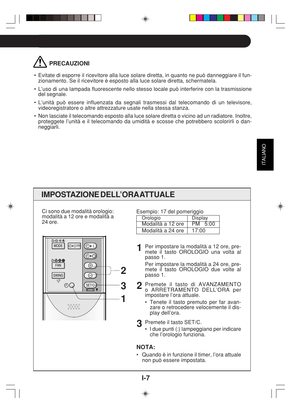 Impostazione dell’ora attuale | Sharp GS-XP12FGR - GU-X12FGR User Manual | Page 53 / 136