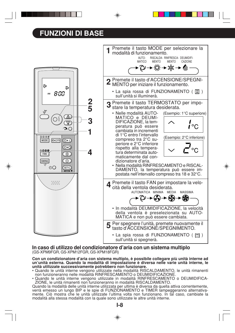 Funzioni di base | Sharp GS-XP12FGR - GU-X12FGR User Manual | Page 54 / 136