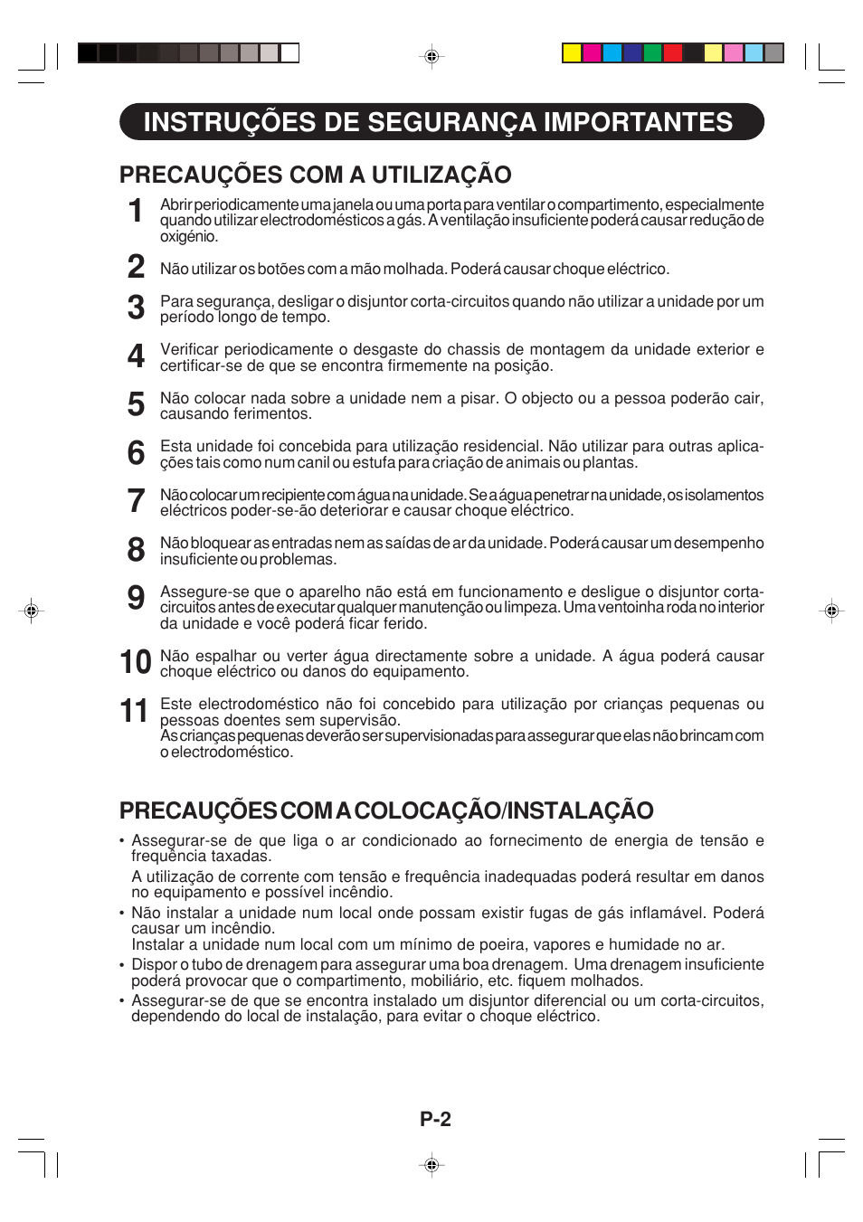 Instruções de segurança importantes | Sharp GS-XP12FGR - GU-X12FGR User Manual | Page 70 / 136