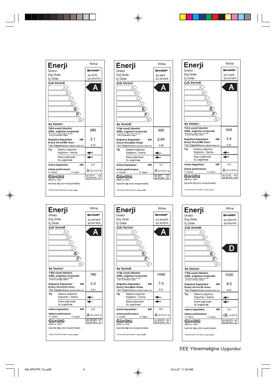 Sharp GS-XP18FR - GU-XR18FR User Manual | Page 92 / 128