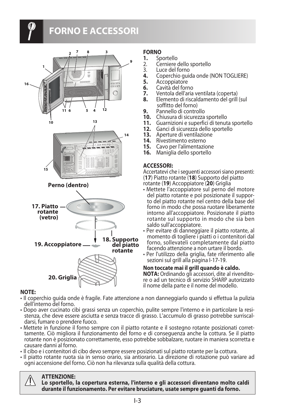 Forno e accessori | Sharp R-922STWE User Manual | Page 84 / 266