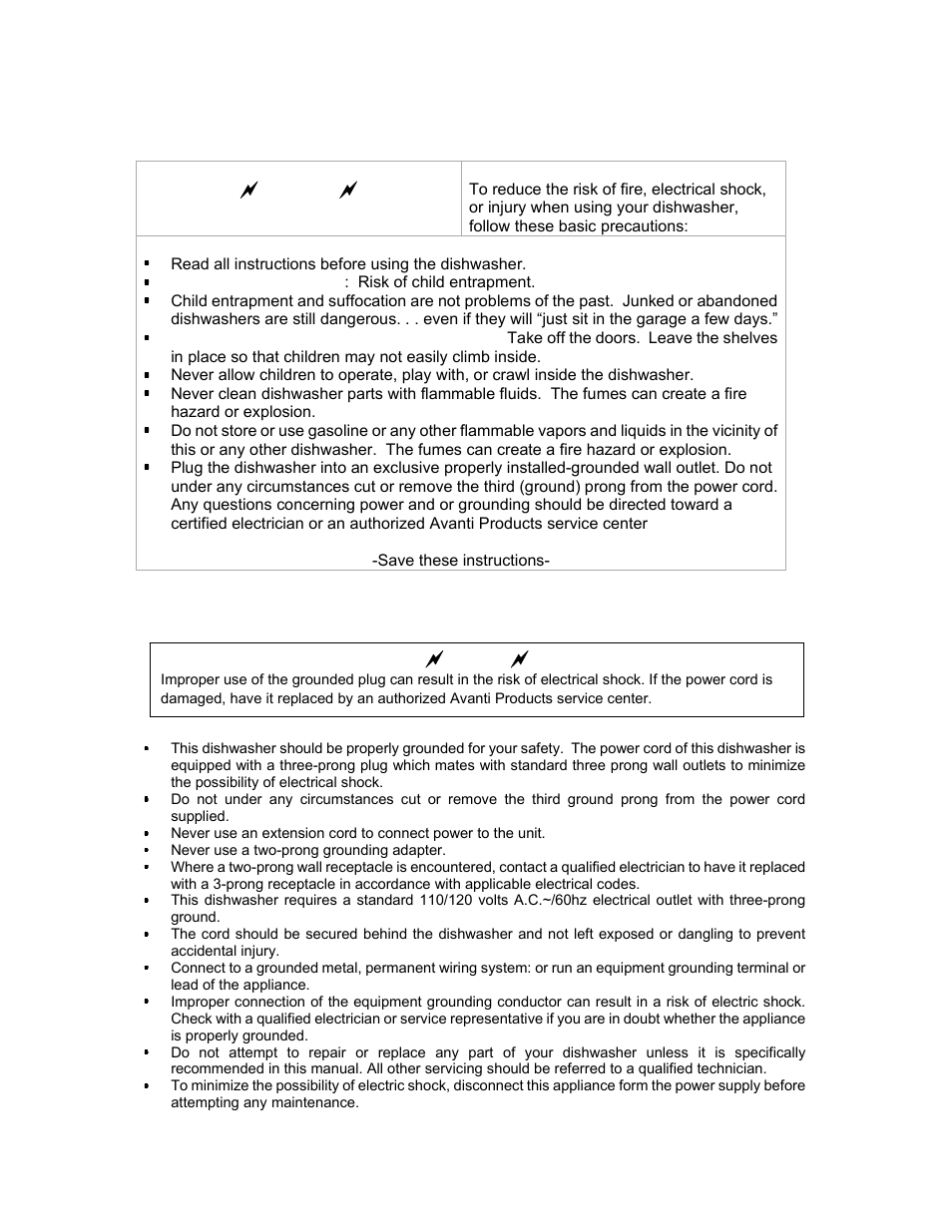 Avanti DW184B User Manual | Page 5 / 38