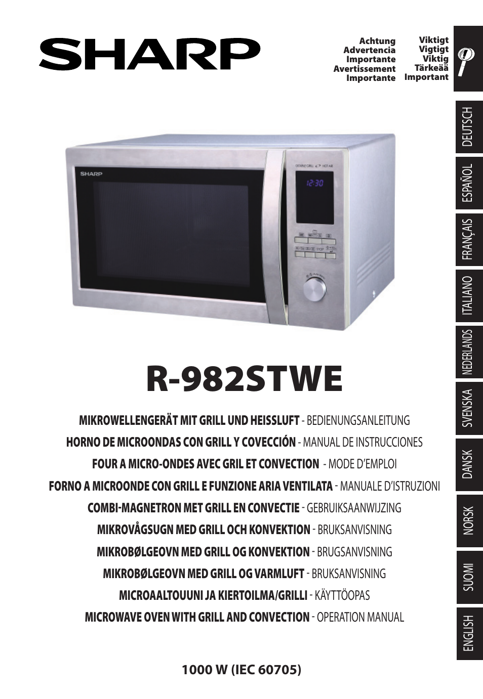 Sharp R-982STWE User Manual | 266 pages