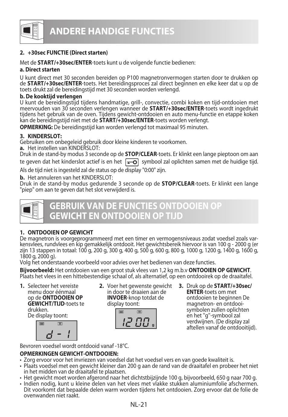 Andere handige functies | Sharp R-982STWE User Manual | Page 128 / 266