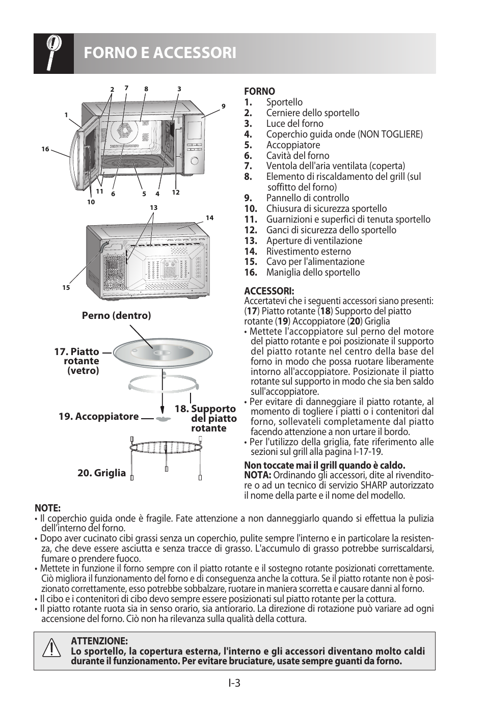 Forno e accessori | Sharp R-982STWE User Manual | Page 84 / 266