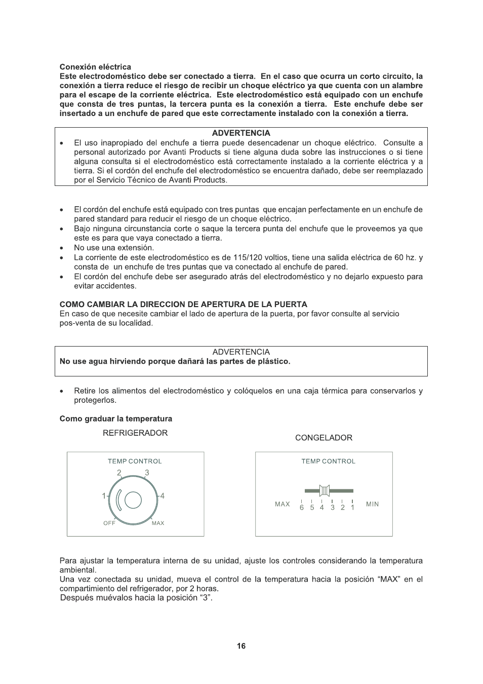 Avanti FF999PS User Manual | Page 16 / 20